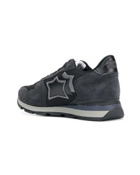 dunkelblaue Wildleder niedrige Sneakers von atlantic stars