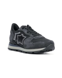 dunkelblaue Wildleder niedrige Sneakers von atlantic stars