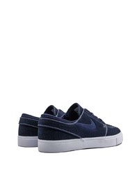 dunkelblaue Wildleder niedrige Sneakers von Nike