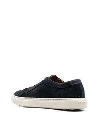 dunkelblaue Wildleder niedrige Sneakers von Fratelli Rossetti