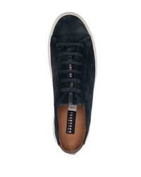 dunkelblaue Wildleder niedrige Sneakers von Fratelli Rossetti