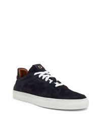 dunkelblaue Wildleder niedrige Sneakers von Malone Souliers