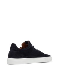 dunkelblaue Wildleder niedrige Sneakers von Malone Souliers