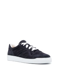 dunkelblaue Wildleder niedrige Sneakers von Doucal's