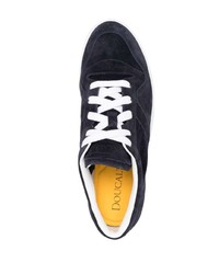 dunkelblaue Wildleder niedrige Sneakers von Doucal's