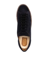 dunkelblaue Wildleder niedrige Sneakers von Doucal's