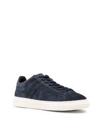 dunkelblaue Wildleder niedrige Sneakers von Hogan