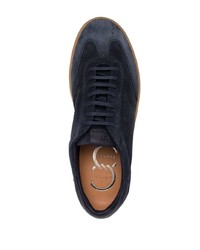 dunkelblaue Wildleder niedrige Sneakers von Casadei