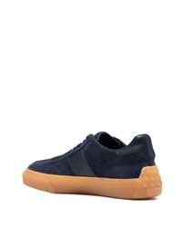 dunkelblaue Wildleder niedrige Sneakers von Tod's