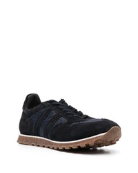 dunkelblaue Wildleder niedrige Sneakers von Alberto Fasciani