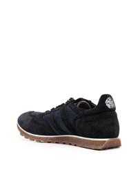 dunkelblaue Wildleder niedrige Sneakers von Alberto Fasciani