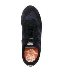 dunkelblaue Wildleder niedrige Sneakers von Alberto Fasciani