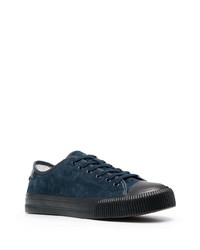 dunkelblaue Wildleder niedrige Sneakers von Sandro Paris