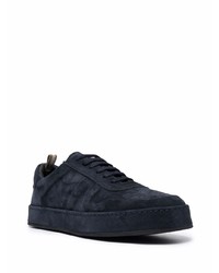 dunkelblaue Wildleder niedrige Sneakers von Officine Creative