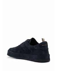 dunkelblaue Wildleder niedrige Sneakers von Officine Creative