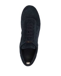 dunkelblaue Wildleder niedrige Sneakers von Officine Creative