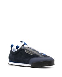 dunkelblaue Wildleder niedrige Sneakers von PS Paul Smith