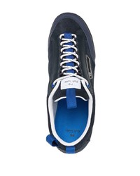 dunkelblaue Wildleder niedrige Sneakers von PS Paul Smith