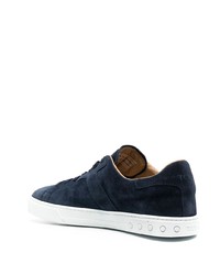 dunkelblaue Wildleder niedrige Sneakers von Tod's