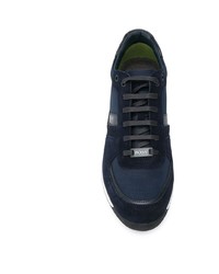 dunkelblaue Wildleder niedrige Sneakers von BOSS HUGO BOSS