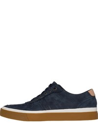 dunkelblaue Wildleder niedrige Sneakers von Tommy Hilfiger