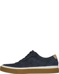 dunkelblaue Wildleder niedrige Sneakers von Tommy Hilfiger