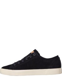 dunkelblaue Wildleder niedrige Sneakers von Tommy Hilfiger