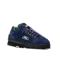 dunkelblaue Wildleder niedrige Sneakers von Fila