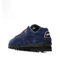 dunkelblaue Wildleder niedrige Sneakers von Fila