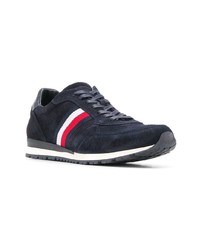 dunkelblaue Wildleder niedrige Sneakers von Tommy Hilfiger