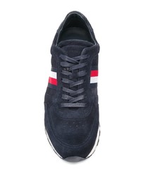 dunkelblaue Wildleder niedrige Sneakers von Tommy Hilfiger