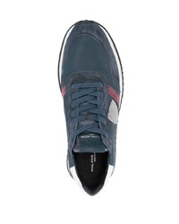 dunkelblaue Wildleder niedrige Sneakers von Philippe Model Paris