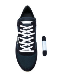 dunkelblaue Wildleder niedrige Sneakers von Philippe Model