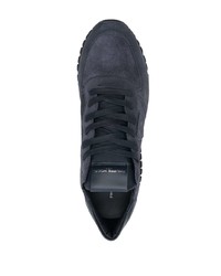 dunkelblaue Wildleder niedrige Sneakers von Philippe Model Paris