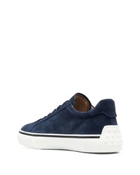 dunkelblaue Wildleder niedrige Sneakers von Tod's