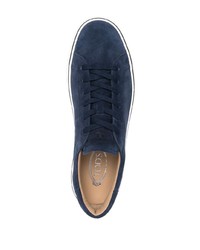 dunkelblaue Wildleder niedrige Sneakers von Tod's