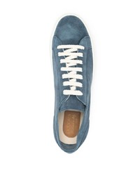 dunkelblaue Wildleder niedrige Sneakers von Doucal's