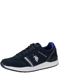 dunkelblaue Wildleder niedrige Sneakers von U.S. Polo Assn.