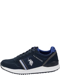 dunkelblaue Wildleder niedrige Sneakers von U.S. Polo Assn.