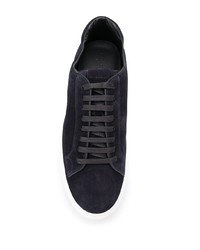 dunkelblaue Wildleder niedrige Sneakers von Scarosso