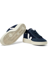 dunkelblaue Wildleder niedrige Sneakers von Veja