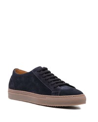 dunkelblaue Wildleder niedrige Sneakers von Doucal's