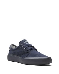 dunkelblaue Wildleder niedrige Sneakers von adidas