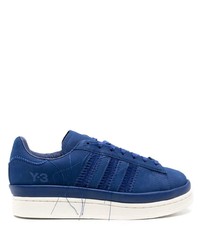 dunkelblaue Wildleder niedrige Sneakers von Y-3