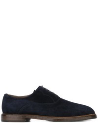 dunkelblaue Wildleder Oxford Schuhe von Dolce & Gabbana