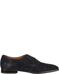 dunkelblaue Wildleder Oxford Schuhe von Geox