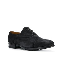 dunkelblaue Wildleder Oxford Schuhe von Doucal's
