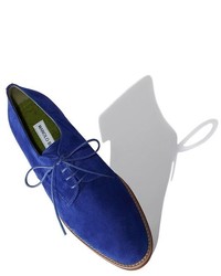 dunkelblaue Wildleder Oxford Schuhe von Manolo Blahnik