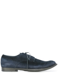 dunkelblaue Wildleder Oxford Schuhe von Officine Creative