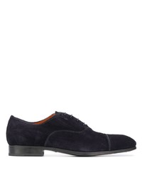 dunkelblaue Wildleder Oxford Schuhe von Santoni